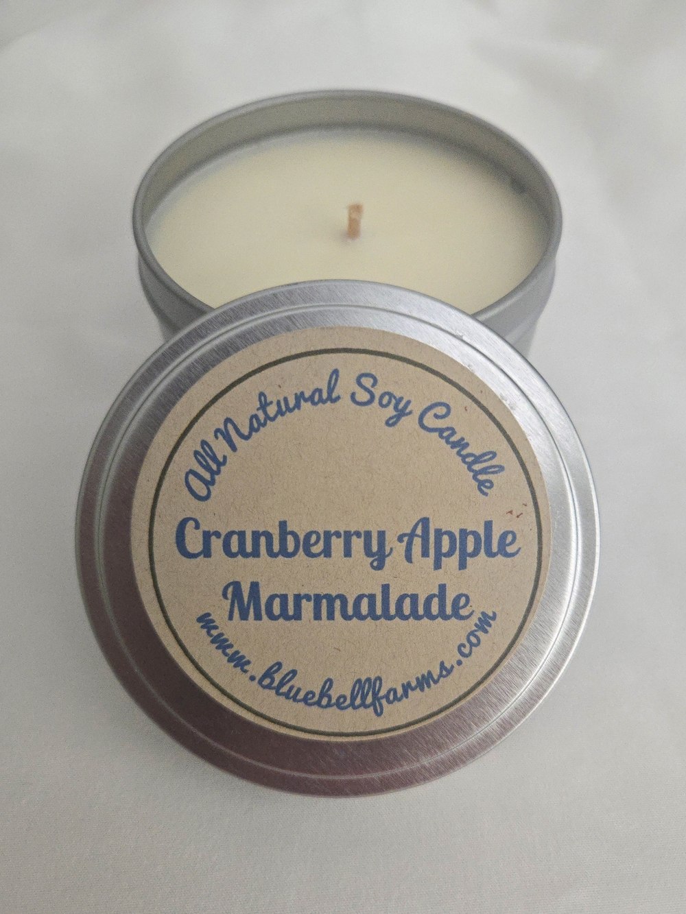 ( Blue Bell Farms ) All Natural Cranberry Apple Marmalade Soy Candle